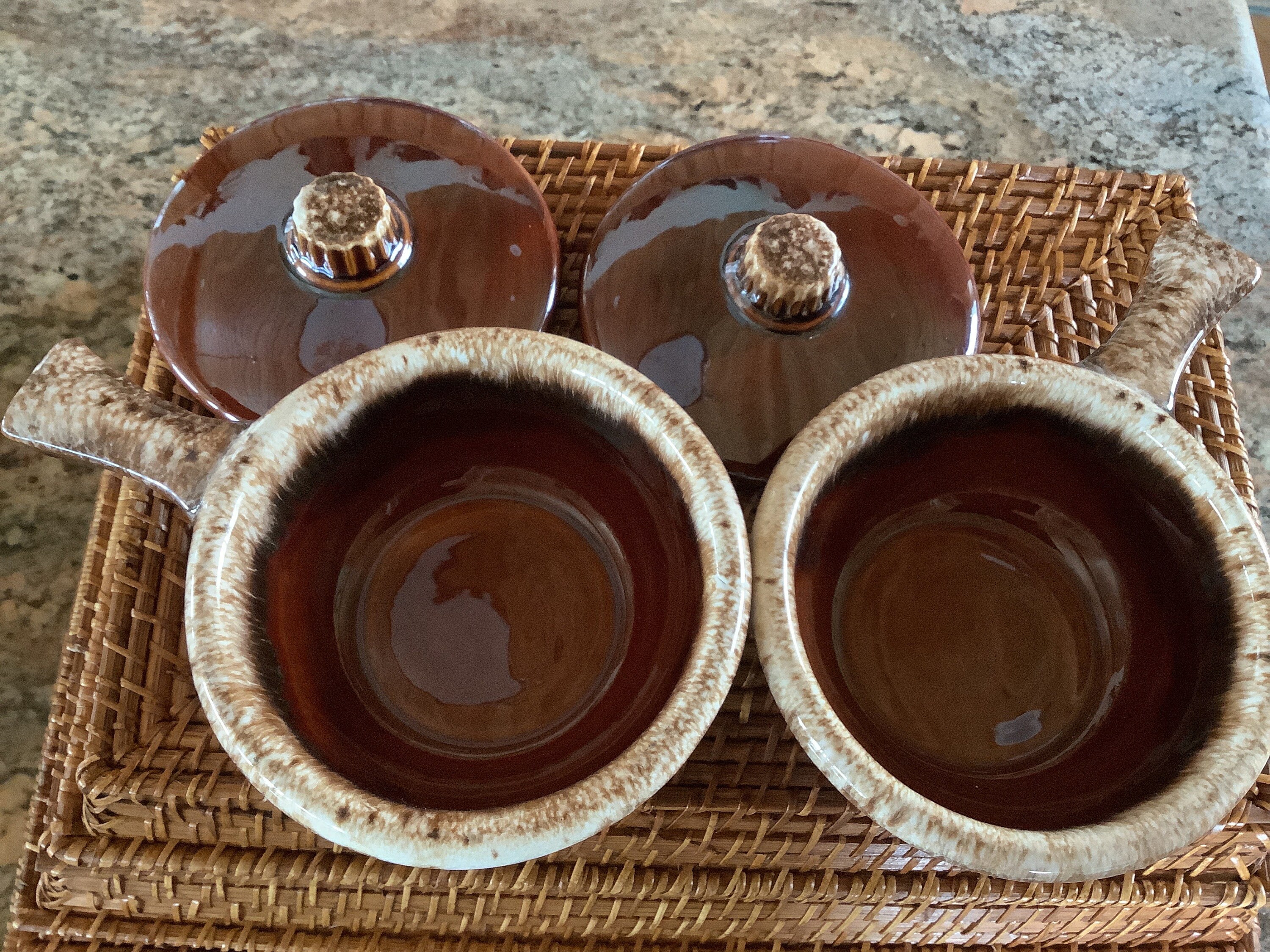 HULL Pottery Brown French Onion Soup Bowls Set of 2 with Etsy