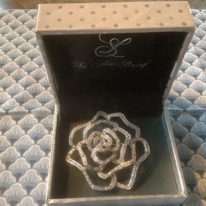 ART DECO Brooch in Silver Marcasite Design  Lovely Gift