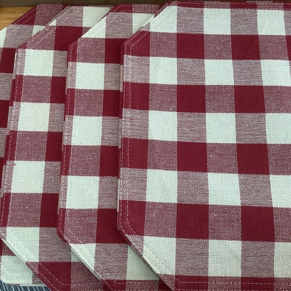 Buffalo Plaid Placemats Etsy