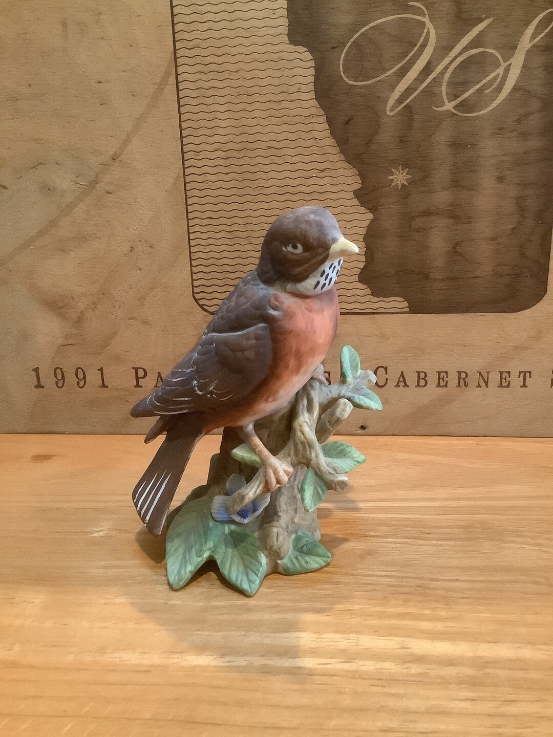 Vintage Porcelain Robin Bird Figurine Robin Ornament Robin Etsy