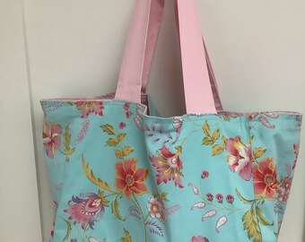 TOTE Bag  Extra Large  Travel Bag   Market Bag   Floral Tote Bag  Teacher Bag   Workout Bag   Beach Bag  Diaper Bag  Handmade USA