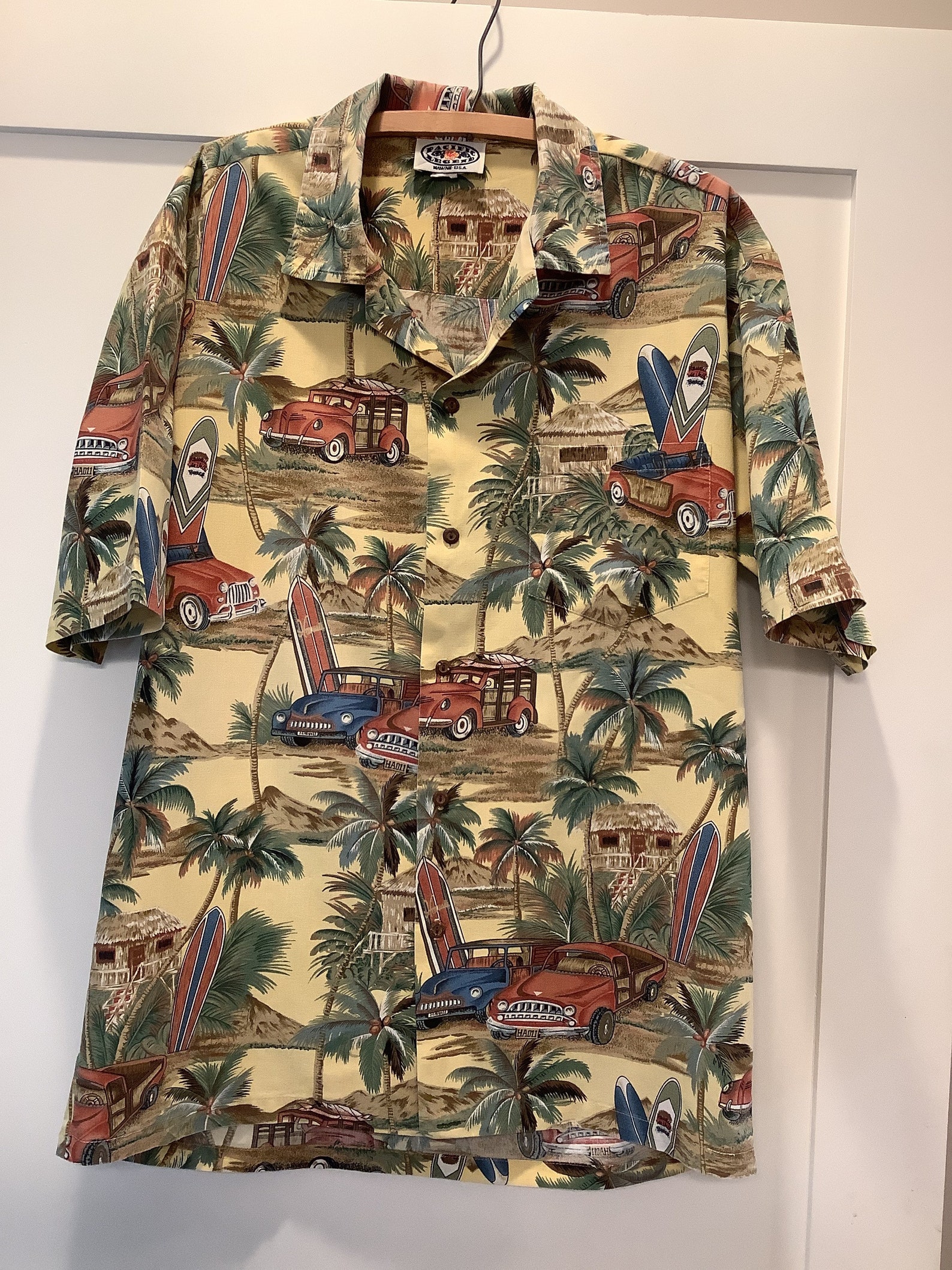 Vintage Mens Pacific Legend Hawaiian Shirt Classic Cars and | Etsy