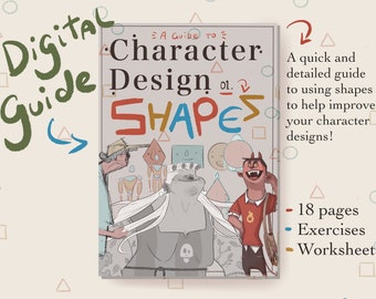 Digital Guide to Character Design 01. SHAPES - quick course with exercises and worksheets to improve your art