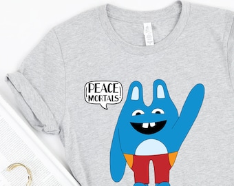 Bingo Bronson Peace Mortals / I Love You Bingo Bronson / Funny Abbi Shirt / Blue Monster / Broad City Gifts / Abbi and Ilana TV Show (1499)