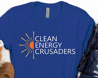 The Good Place / Clean Energy Crusaders / Elenaor Shellstrop Blue Shirt / Funny TV Show / Eleanor and Chidi / Good Place Gift (0085)