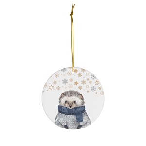 Hedgehog Christmas Tree Decoration, Hedgehog Lover Ornament, Gift for Teacher who Loves Hedgehogs, Hedgehog Ornament Gift