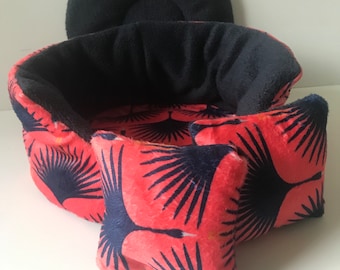 Guinea Pig Cozy Cup, Hedgehog Bed, Guinea Pig Bed, Guinea Pig, Gift for Guinea Pig, Guinea Pig Fleece, Art Deco Pet Bed, Rat Bed
