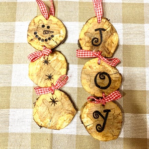 Wood Slice Christmas Ornament
