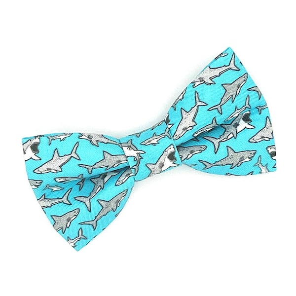 Great White Shark, Blue Shark Dog Bow Tie, Puppy Bow Tie, Dog Bow, Slip On Dog Bow Tie, Dog Dad Gift, Boy Dog Bow Tie, Dog Accessory, Gift