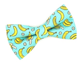 Banana, Banana Dog Bow Tie For Collar, Puppy Bow Tie, Cat Bow Tie, Slip On Dog Bow Tie, Dog Mom Gift, Banana Accessory