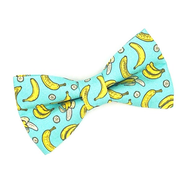 Banana, Banana Dog Bow Tie For Collar, Puppy Bow Tie, Cat Bow Tie, Slip On Dog Bow Tie, Dog Mom Gift, Banana Accessory
