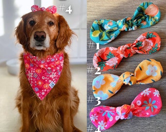 Dog Hair Bow, Floral Summer Dog Hair Bows, Floral Dog Hair Bow, Dog Hair Clip, Dog Accessory, Dog Hair Bow Tie, Hair Bow For Dogs