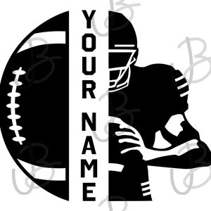 Custom Football Player with Name Design SVG