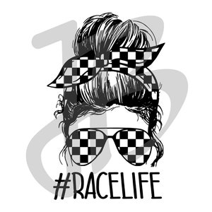 レースライフ SVG チェッカーフラッグ メッシーバン インスタントデジタルダウンロード