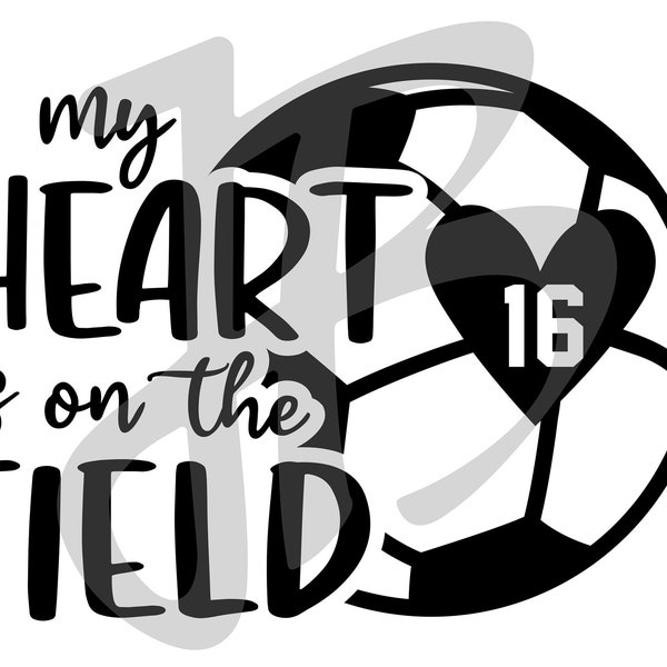 My Heart is on the Field Custom Digital Design Instant Download