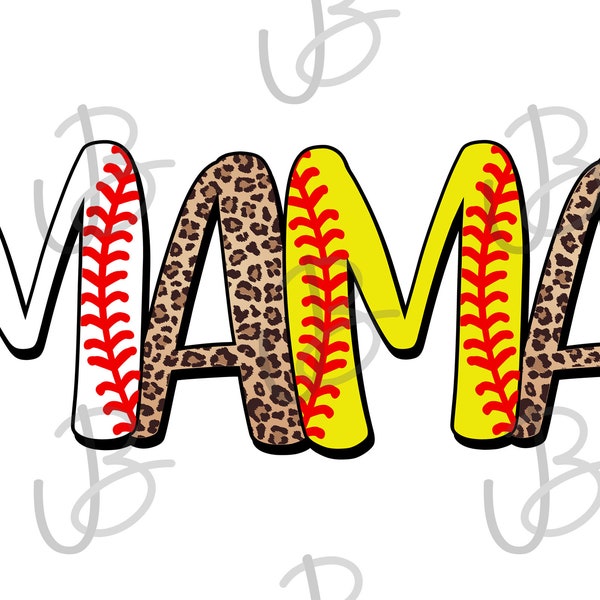 Mama Baseball Softball Mom Sublimation Instant Download PNG SVG
