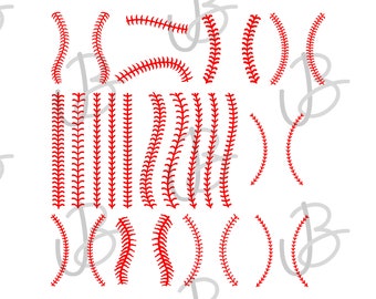 Baseball Softball Stiches Digital Designs Football Laces Instant Download