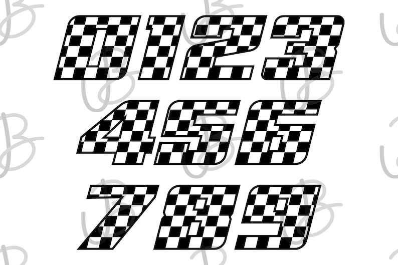Racing Custom Numbers SVG PNG Instant Digital Download - Etsy