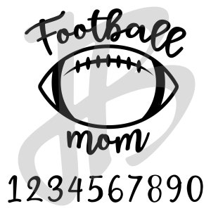 Football Mom With Custom Number SVG PNG Digital Download - Etsy