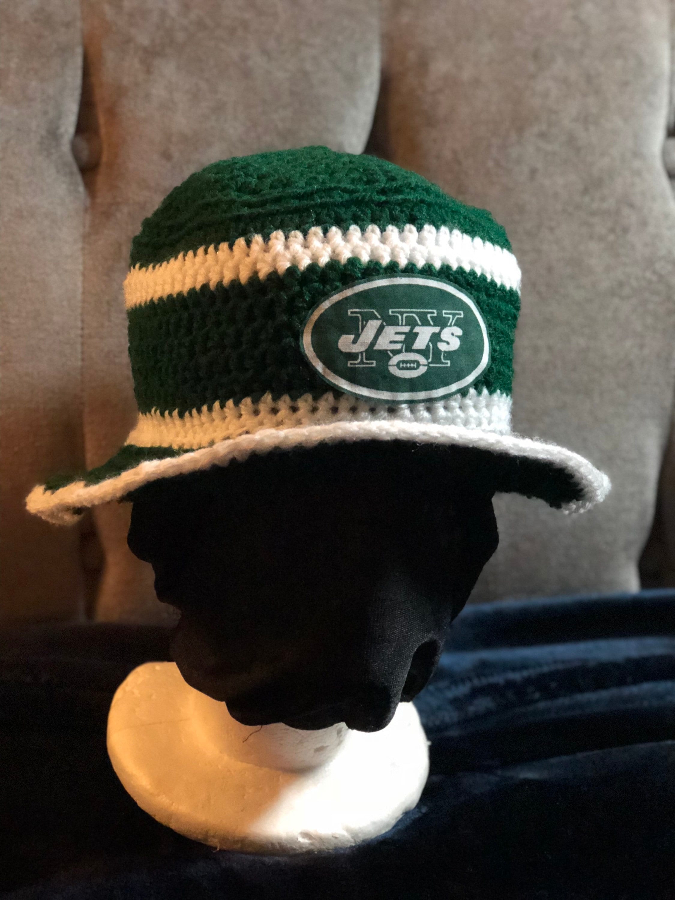 NFL Bucket Hat. New York Jets Bucket Hat. Green and White Etsy