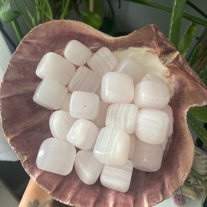 Pink Mangano Calcite Tumbles / Pink Mangano Calcite / Tumbles / Healing Crystals / Bulk Crystals