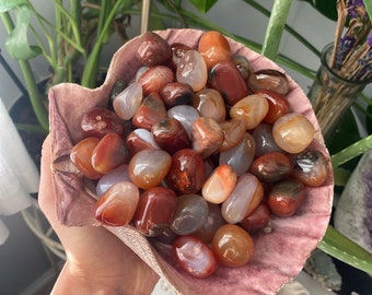 1 lb Genuine Carnelian Tumbles / Carnelian / Tumbles / Healing Crystals / Bulk Crystals / Gems / Gem Stones