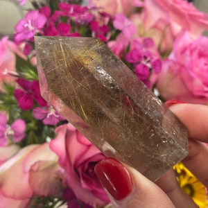 High Quality Rutile Quartz / Golden Rutilated Quartz/ Golden Quartz / Rutile Quartz / Quartz Tower / Quartz / Healing Crystal