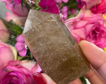Golden Rutilated Quartz Tower: Healing Crystal / Metaphysical Crystals