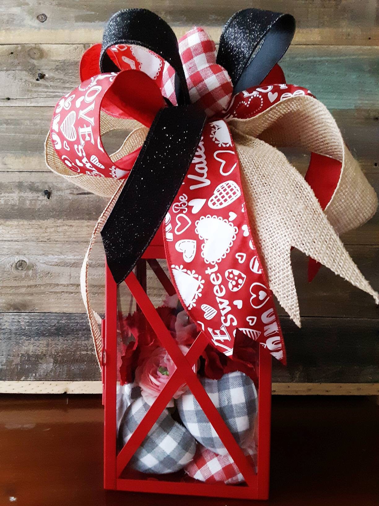 Lantern Valentine's Day Lantern Home Decor Centerpiece Etsy