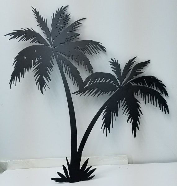Palm 16" 20" Tall Wrought Iron Wall Art Home Decor Tropical Beach Plaque Defect Palm 16" 20" Tall Wrought Iron Wall Art Home Decor Tropical Beach Plaque Defect