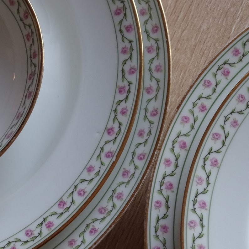 GDA Limoges France Collectible Antique Pink Rose China Set Etsy