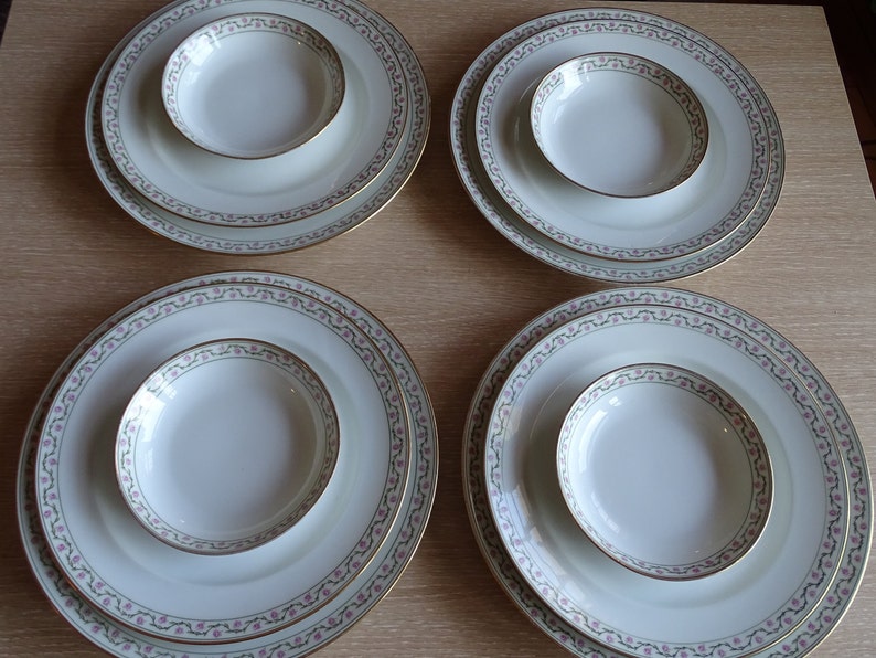 GDA Limoges France Collectible Antique Pink Rose China Set Etsy