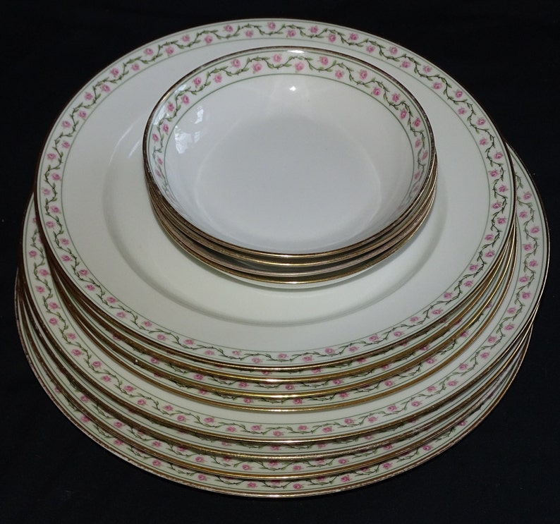 GDA Limoges France Collectible Antique Pink Rose China Set Etsy