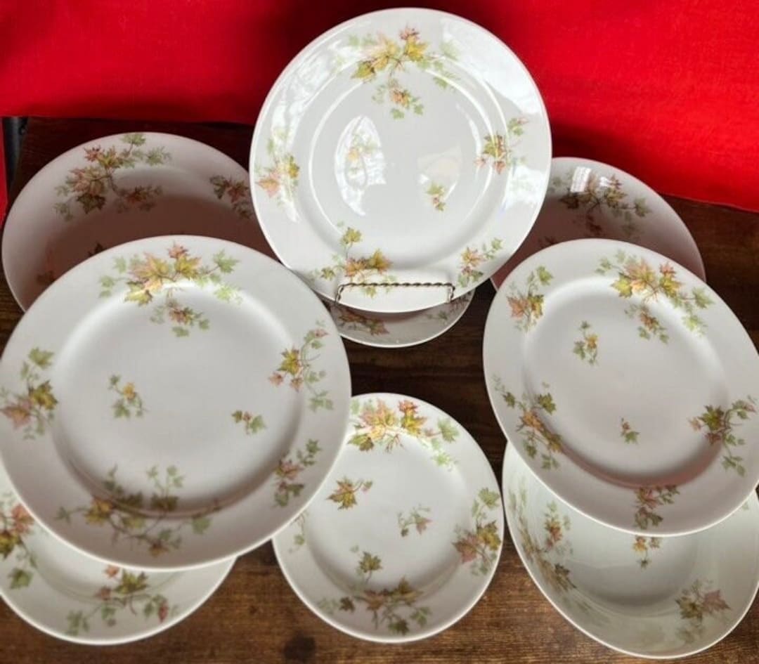 Antique Haviland Limoges France Schleiger 60A China, Autumn Leaf Cups