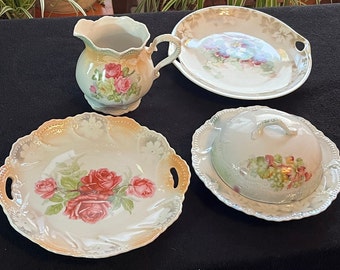 Leuchtenburg German/Bavarian vintage antique china mismatch sets for gift, cottage wall decor, staging, holiday, anniversary, collection