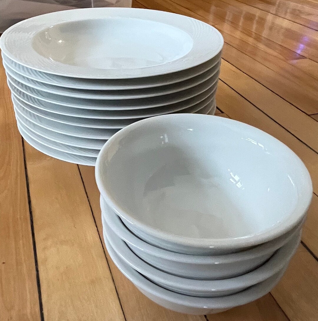 Dansk Tapestry Winter White, Jack Larsen, Vintage China Bowls for