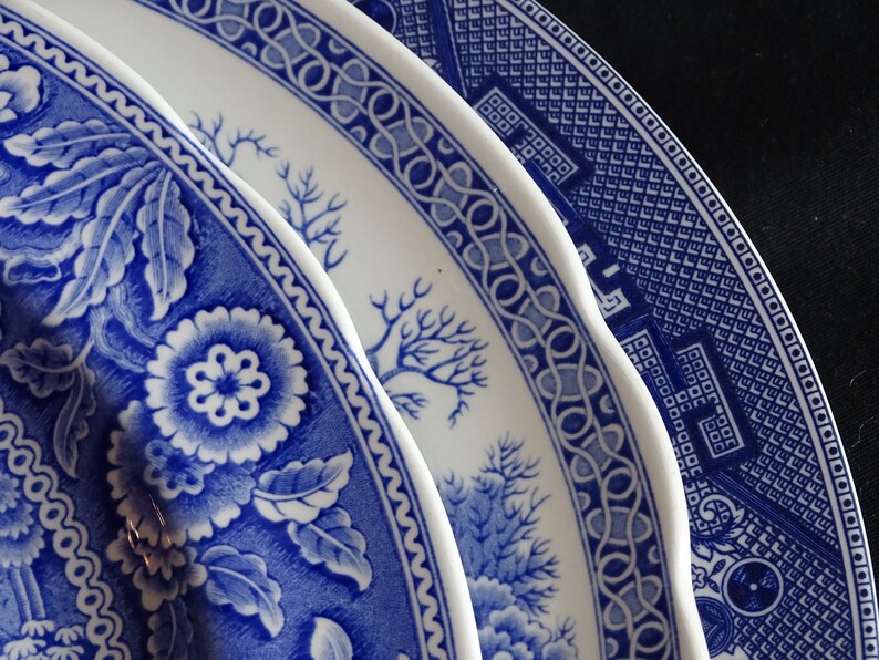 spode willow santa plate