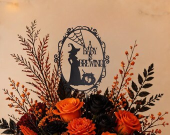 Bebê a caminho, Chá de Bebê com Tema de Halloween, Centro de Mesa para Chá de Bebê, Decoração de Mesa para Chá de Bebê