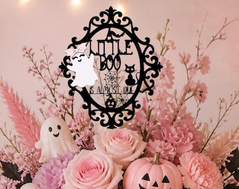 Chá de Bebê com Tema de Halloween, Um Pequeno Boo Está Quase Chegando, Centro de Mesa para Chá de Bebê, Pequeno Boo, Decorações de Mesa para Chá de Bebê, 3 Palitos para Centro de Mesa