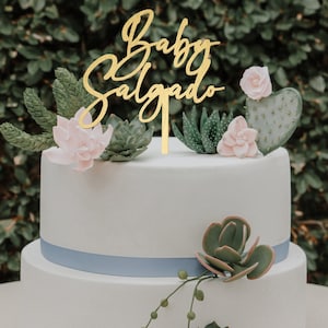 Baby Shower Cake Topper, Custom Cake Topper, Personalized Name, Personalized Cake Topper, Baby Shower Decorations, Baby Name, Wood