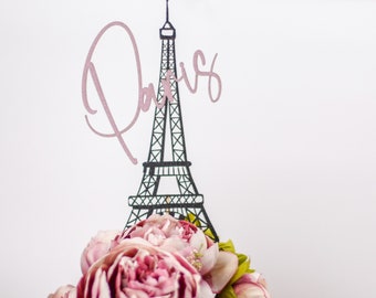 Décorations de fête à Paris, Centre de table Tour Eiffel, Shower nuptiale à Paris, Shower de bébé à Paris, Fête d'anniversaire à Paris