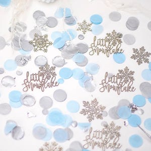 Baby Shower de Winter Wonderland, Confeti de copos de nieve, Winter Onederland, Revelación de género de invierno, Baby Shower de invierno, Baby Shower de niño