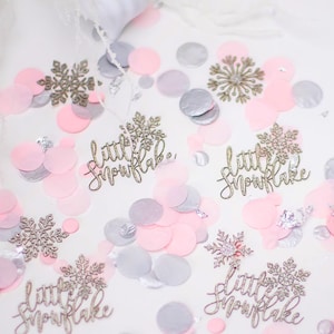 Baby Shower de Winter Wonderland, Confeti de copos de nieve, Winter Onederland, Revelación de género de invierno, Baby Shower de invierno, Baby Shower de invierno