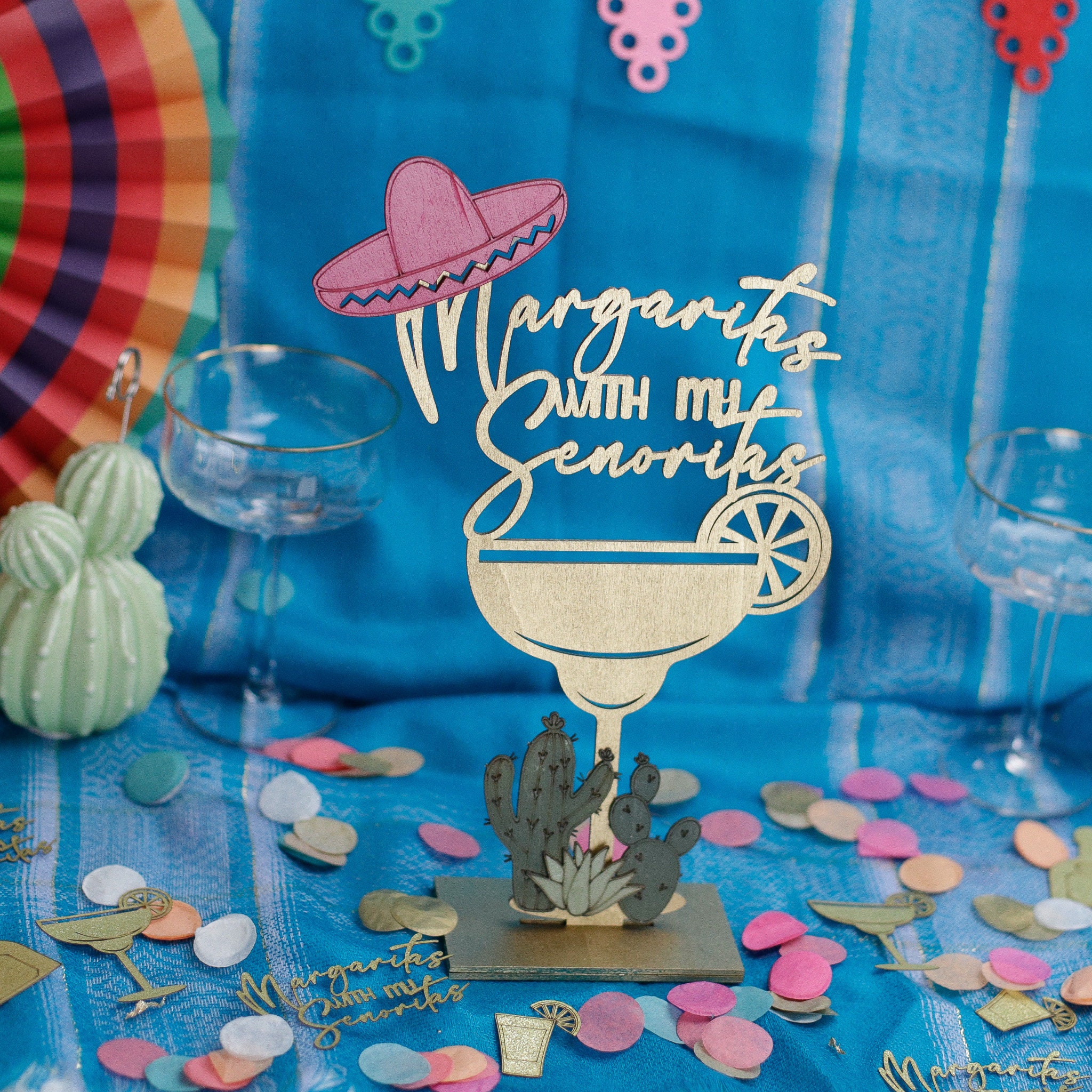 Margarita Party Centerpiece Fiesta Birthday Decorations Fiesta Decorations Margaritas With My Senoritas