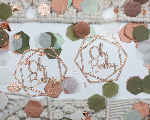 Baby Boy Shower Decorations, Oh Baby, Baby Boy Shower, Baby Shower Confetti, Boho Baby Shower Decor, Shower Baby Decorations Il_570xn