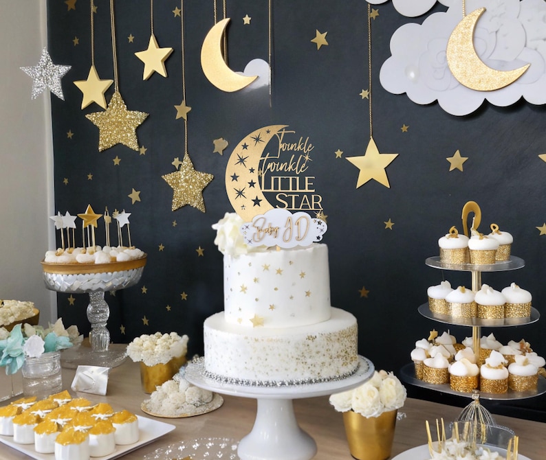 Twinkle Twinkle Little Star Baby Shower or Gender Reveal Custom Cake ...