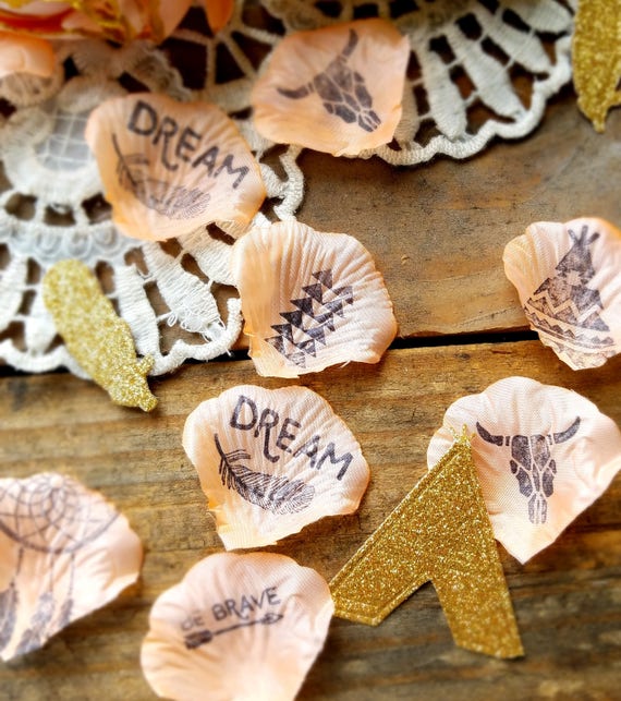 Tribal Birthday Decoration~Boho Dream Catcher Party~1st Birthday Decoration for Girl-Boho Quinceanera~Boho Tribal Centerpiece~Tepee~Confetti Il_570xn
