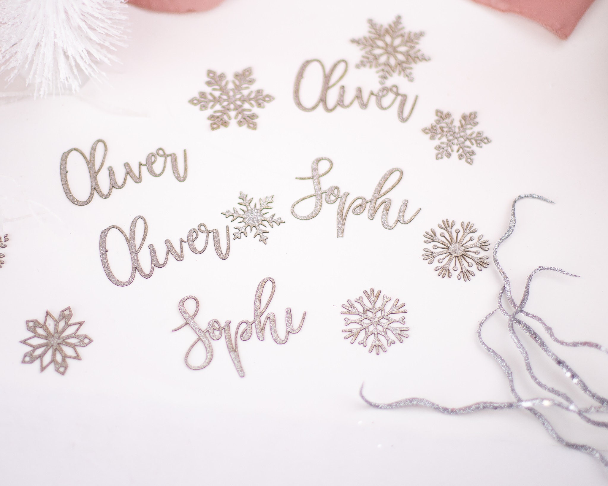 Winter Wonderland Baby Shower Custom Confetti Custom Name Snowflake Confetti Winter Onederland Winter Baby Shower