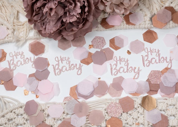Baby Shower Decorations Girl, Baby Shower Decor, Hey Baby, Baby Girl Shower, Baby Shower Confetti, Boho Baby Shower Decor Il_570xn