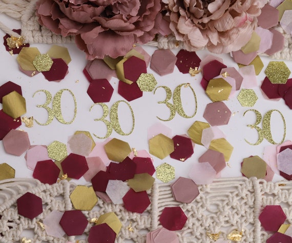 30th Birthday, 50th Birthday, Custom Confetti, Personalized Confetti, 21st Birthday, 60th Birthday, Rose Gold Confetti, 30 Il_570xn